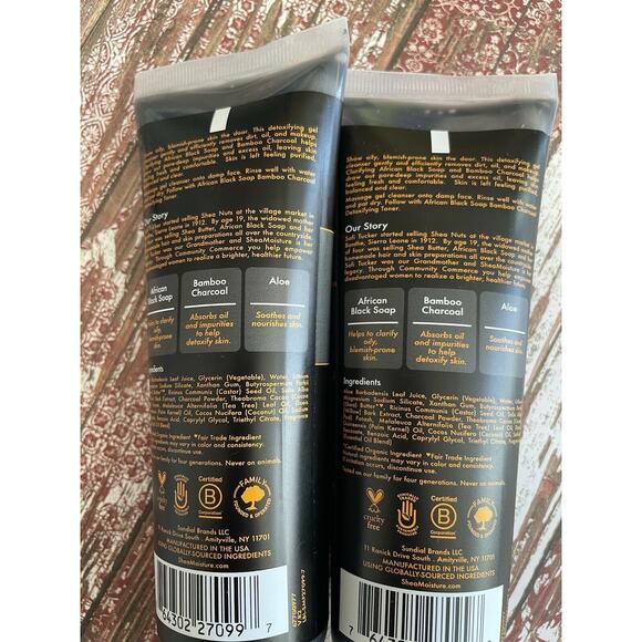 Shea Moisture Face Mask Black Soap Bamboo Lot of 2 Beauty NEW - Picture 6 of 6